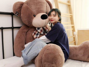 Bow Tie Teddy Bear Doll Custom Plush Toy Large Birthday Gift For Girlfriend Bear Doll