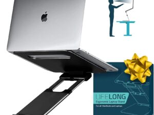 Lifelong Portable Aluminum Laptop Stand – Ergonomic Foldable Riser