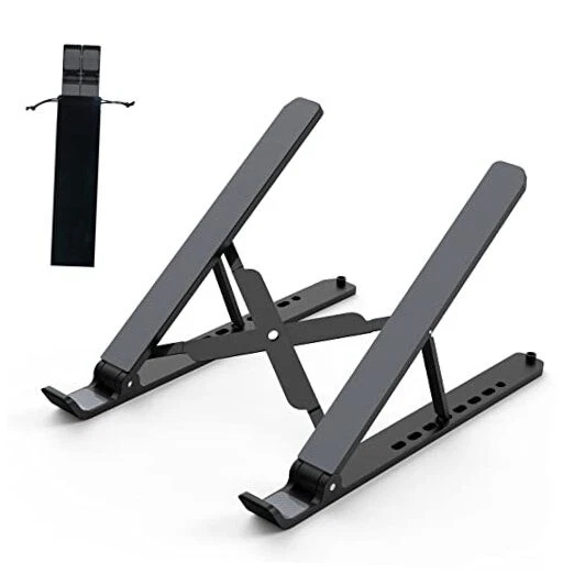 Adjustable Foldable Laptop Stand with ABS & Silicone Support
