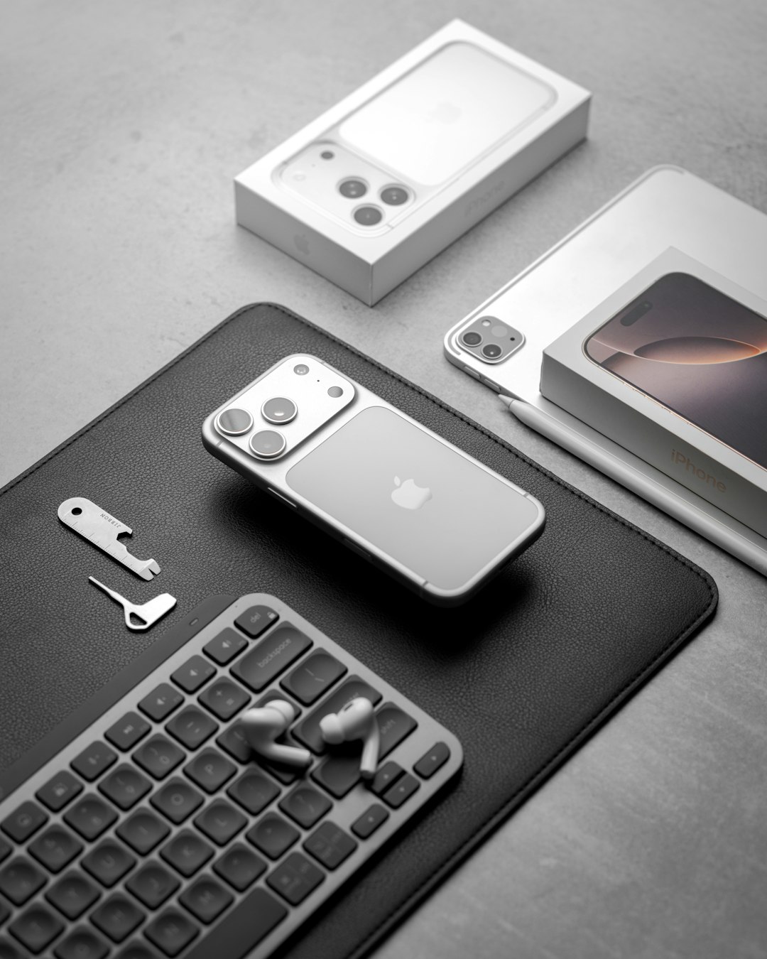Modern electronics and accessories arranged for shopping