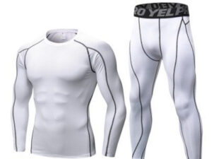 Men’s Fitness Running Compression Training Suit Tights Long-sleeved Shirt Pants Leggings Sports Suit Fitness Sportswear