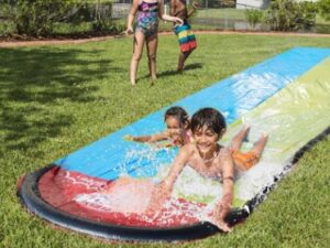 Water slide outdoor grass water slide bed play water bed