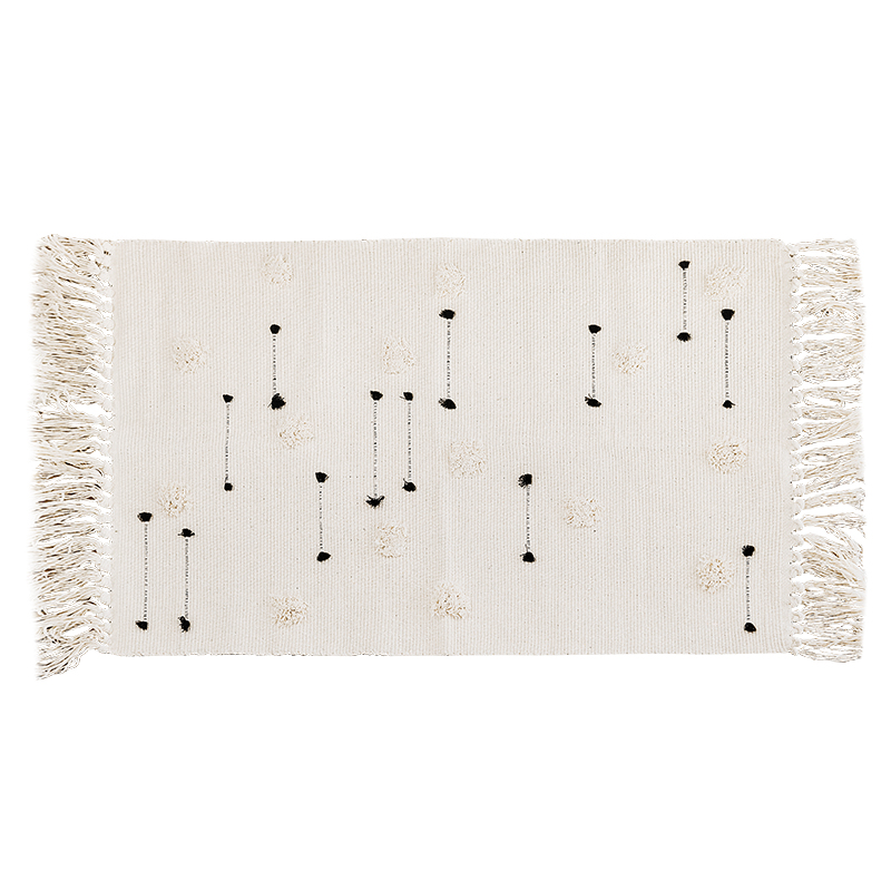 Cut Flowers Circle Tassel Tufted Bedroom LivingRoom Home