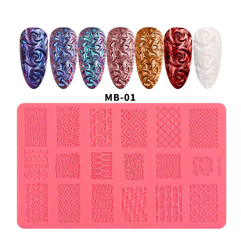 1613647546844 Nail Art Silicone Printing Template Plastic Template 3D Relief