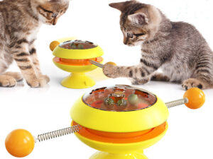Rotatable Cat Toys Supplies With Catnip Interactive Training Toys For Cats Kitten Cat Accessories Pet Products