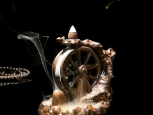 Ceramic Flow Smoke Backflow Incense Burner Indoor Creative Aromatherapy Burner Ornaments Ornamental Sandalwood Incense Sticks Shui Mu Nianhua