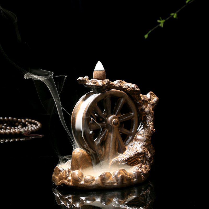 1620448948799 Ceramic Flow Smoke Backflow Incense Burner Indoor Creative Aromatherapy Burner Ornaments Ornamental Sandalwood Incense Sticks Shui Mu Nianhua