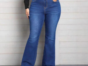 Blue Mid-rise Flared Jeans In-stock For Women Available On Our Independent Website