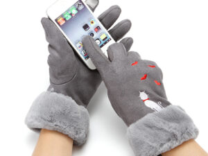 Gloves women winter suede gloves