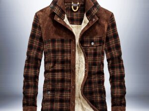 4175808514302 Winter Jacket Men Thicken Warm Fleece Jackets Coats Pure Cotton Plaid Jacket Military Clothes