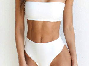 Quick selling explosive edition, fashionable chest wrapped + triangle shorts, bikini split swimsuit, sportswear 6 color spot