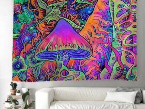 Chromatic Mushroom Tapestry