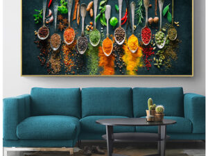 Herbs And Spices For Cooking Art On Canvas Posters