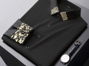 Spring Light Luxury European Goods High-end Embroidered Neckline Loose Oversized Shirt