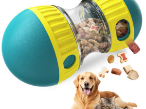 9c13159c-ef17-441e-b703-3c2e2cca6291 Dog Puzzle Toy, Adjustable Treat Dispensing Ball Food Dispenser Tough Slow Feeder Puppy Enrichment Training Toy Pet Interactive Chase Toys For Small Medium Large Dogs