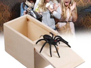 Prank Spider Wooden Scare Box Trick Play Joke Lifelike Surprise April Fools’ Day Funny Novelty Toys Gags Practical Gifts