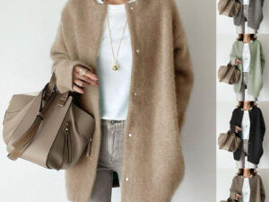 Ins Single Breasted Cardigans Fashion Solid Color Knitted Jacket Women’s Autumn Spring Clothing
