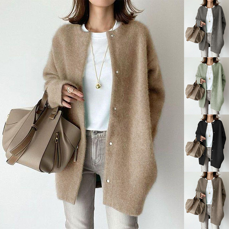 aeeab5ce-3102-44da-be6e-73aa764377e4 Ins Single Breasted Cardigans Fashion Solid Color Knitted Jacket Women’s Autumn Spring Clothing